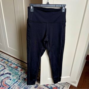 PINK Victoria's Secret Cozy Black High Waisted Pocket Leggings Medium